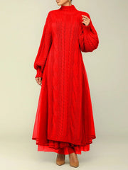 Indiebeautie Strickkleid mit Netzrock