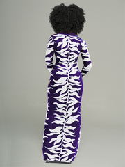 Bedrucktes Kleid mit Knopfleiste vorne – Ausverkauf