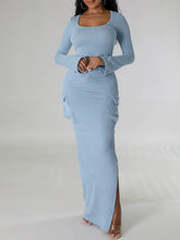 Indiebeautie – Einfarbiges Crop-Top und Cargo-Rock-Set