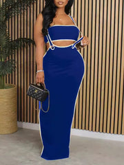 Indiebeautie Set aus Bandeau-Oberteil und Strapsrock