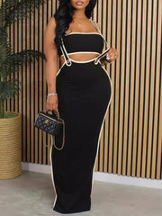 Indiebeautie Set aus Bandeau-Oberteil und Strapsrock