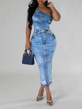 Indiebeautie – Bedrucktes One-Shoulder-Kleid