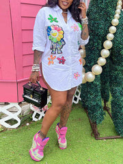 Indiebeautie Studded Shirt Dress