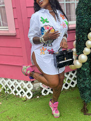 Indiebeautie Studded Shirt Dress