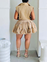 Indiebeautie Set aus ärmellosem Hemd und Skort