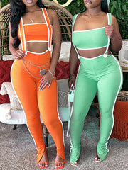 Indiebeautie – Set aus Bandeau-Top und Overall mit Paspelierung