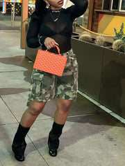 Indiebeautie Camo Cargo Bermuda Shorts