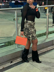 Indiebeautie Camo Cargo Bermuda Shorts