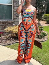 Indiebeautie – Bedrucktes Set mit gebundenem Oberteil und Hose