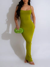 Indiebeautie – Einfarbiges Camisole-Maxikleid