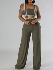 Indiebeautie – Set aus Bandeau-Top und Overall mit Paspelierung