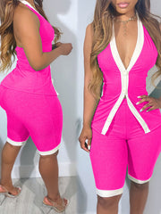 Set aus Neckholder-Weste und Bikershorts