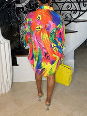 Set aus bedrucktem Hemd und Shorts