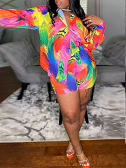 Set aus bedrucktem Hemd und Shorts