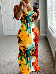 Geripptes Camisole-Kleid