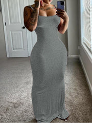 Geripptes Camisole-Kleid