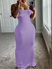 Geripptes Camisole-Kleid