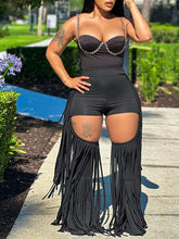 Hose mit Fransenausschnitt