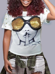 Ruhiges und strahlendes T-Shirt