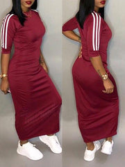 Indiebeautie – Maxikleid mit Streifenärmeln