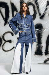 Greeley Jeansjacke mit Fransentaschen