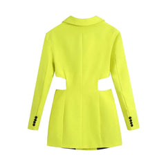 Blazerkleid mit ausgehöhlter Taille