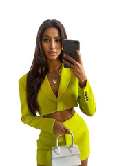 Blazerkleid mit ausgehöhlter Taille