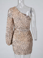 Sexy, figurbetontes Minikleid mit Pailletten für Damen