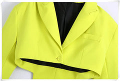 Blazerkleid mit ausgehöhlter Taille