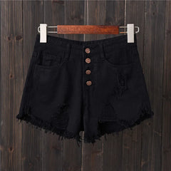Emilia Denim-Baumwollshorts