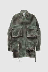 Jacke mit Haisley-Taschen-Camouflage-Print