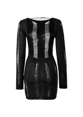 MAIN BABE CROCHET MINI DRESS