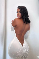 Weißes langes Kleid