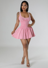 Ärmelloses Minikleid im Korsettstil