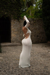 Neckholder-Strickkleid