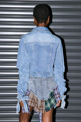 Ishita Ruch-Jeansjacke mit Schleife