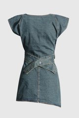 Jaliyah Denim-Kreuz-Set