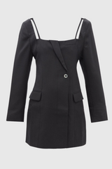 Jorge – Dekolleté-Minikleid mit eckigem Kragen