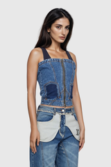 Kavya Deconstruct Denim Top