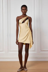 Keily Minikleid aus Spitze mit Rüschen und einer Schulter