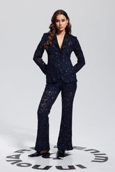 Kristen Hosenset mit Strass-Pailletten und Spitze