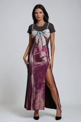 Kylee Maxikleid mit Perlen und Schleife