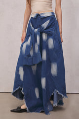 Lara – Maxirock mit Batikmuster und Schnürung