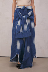 Lara – Maxirock mit Batikmuster und Schnürung