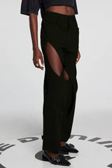 Leilany Hollow Cross-Hose in Schwarz