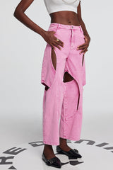 Lyric – Hohlkreuz-Jeans in Rosa