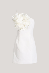 Martha Flower – Weißes One-Shoulder-Minikleid