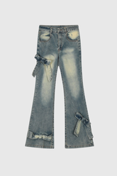 Miller Bow – Hayley – Bootcut-Jeans in Blau