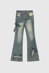 Miller Bow – Hayley – Bootcut-Jeans in Blau