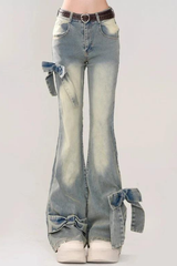 Miller Bow – Hayley – Bootcut-Jeans in Blau